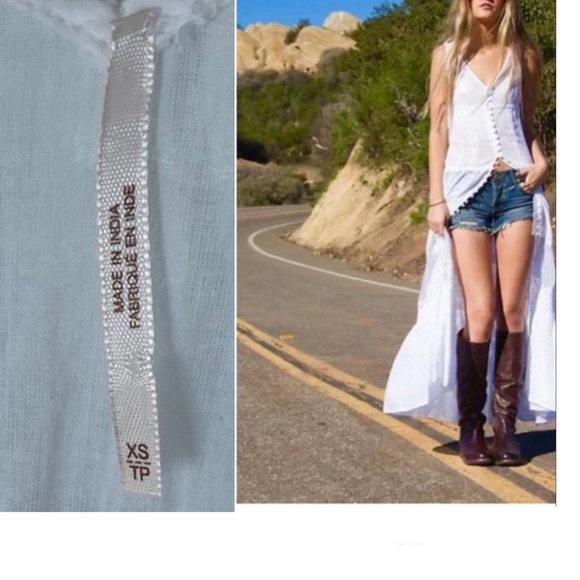 🦋🌈VERY RARE!! Free People Victoria Button Front Maxi Dress in White (XS)🌈🦋 - Picture 12 of 16